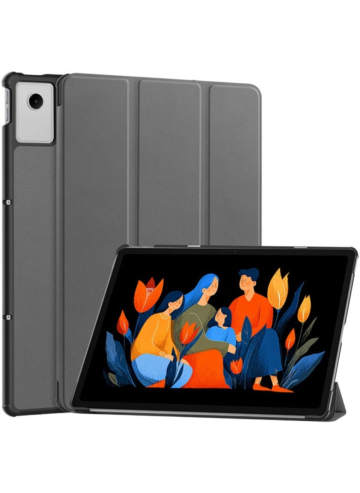 For Lenovo Idea Tab Plus Case Anti-Drop Leather Stand Tablet Cover - Grey - Image 1